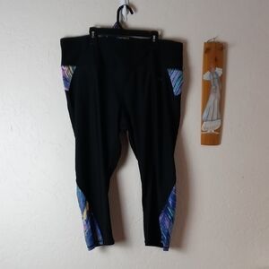 N.Y.L. Black Leggings with Colorful Accents